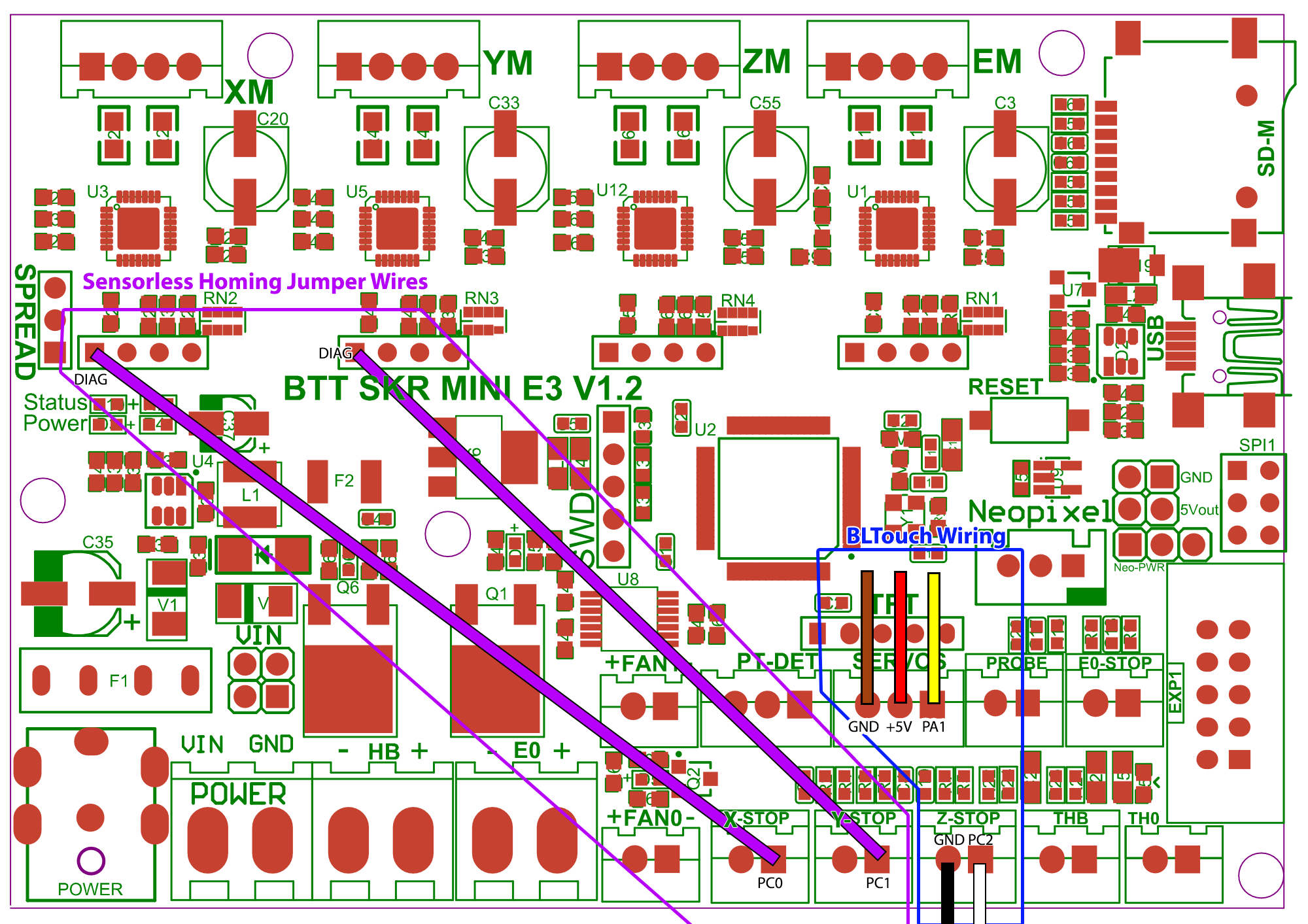 SKR Mini E3 V1.2 wire diagrame