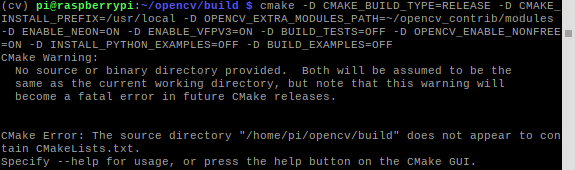 Cmake error